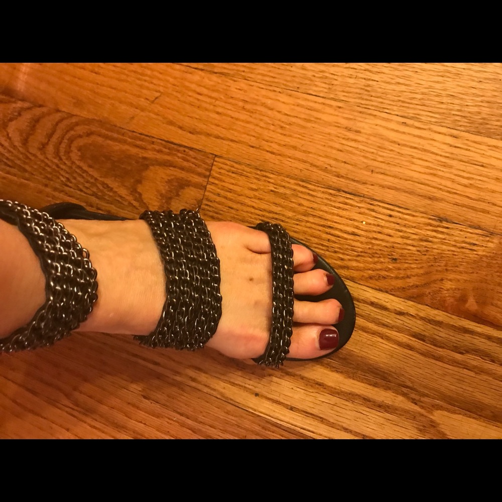 Gladiator chain mail sandals.